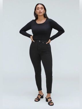 Everlane The Curvy Way High Skinny Jean Ash Size 29 Crop NWT FLAW
